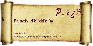 Pisch Ádám névjegykártya